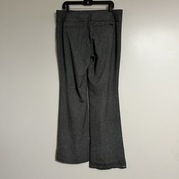 Express Editor Gray Flare Trouser Pants Size 12 R Gray Mid Rise Work Wear - Picture 9 of 11